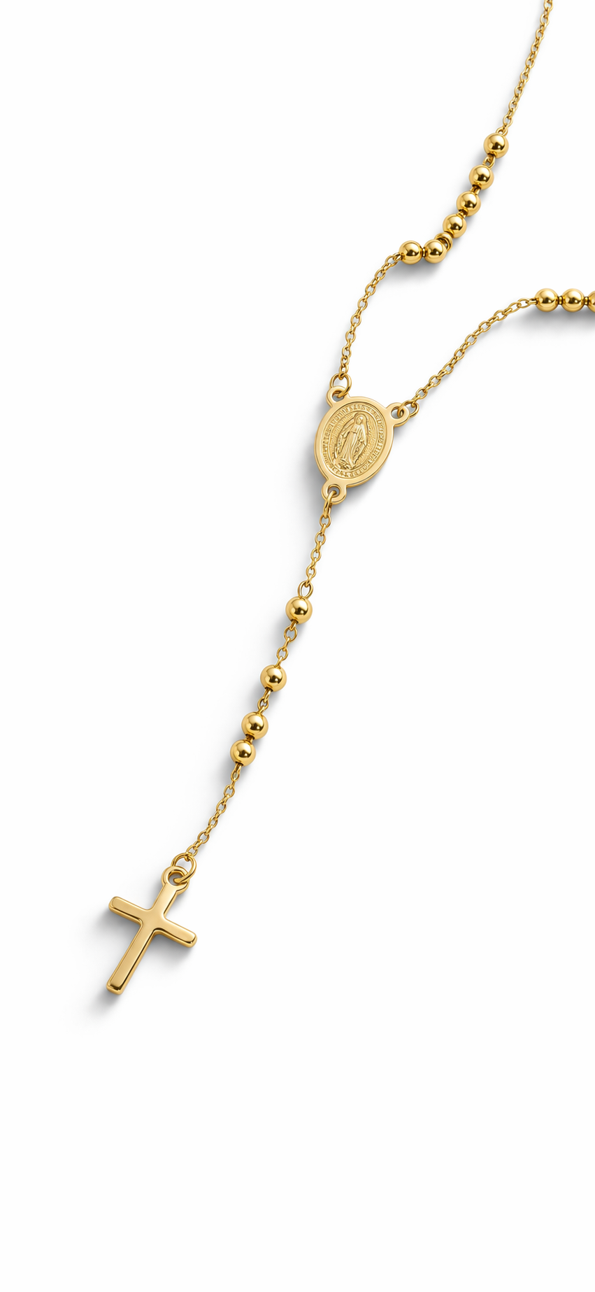 Rosary Lariat Necklace