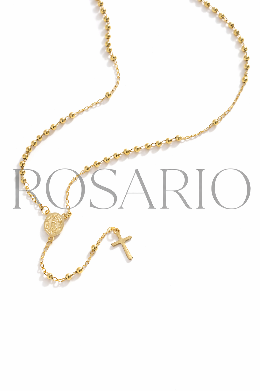 Rosary Lariat Necklace