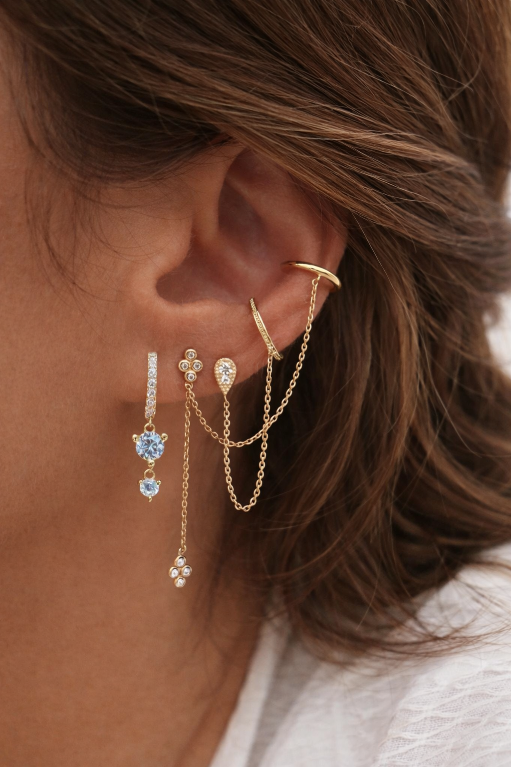 Golden Charm Ear Stack Set