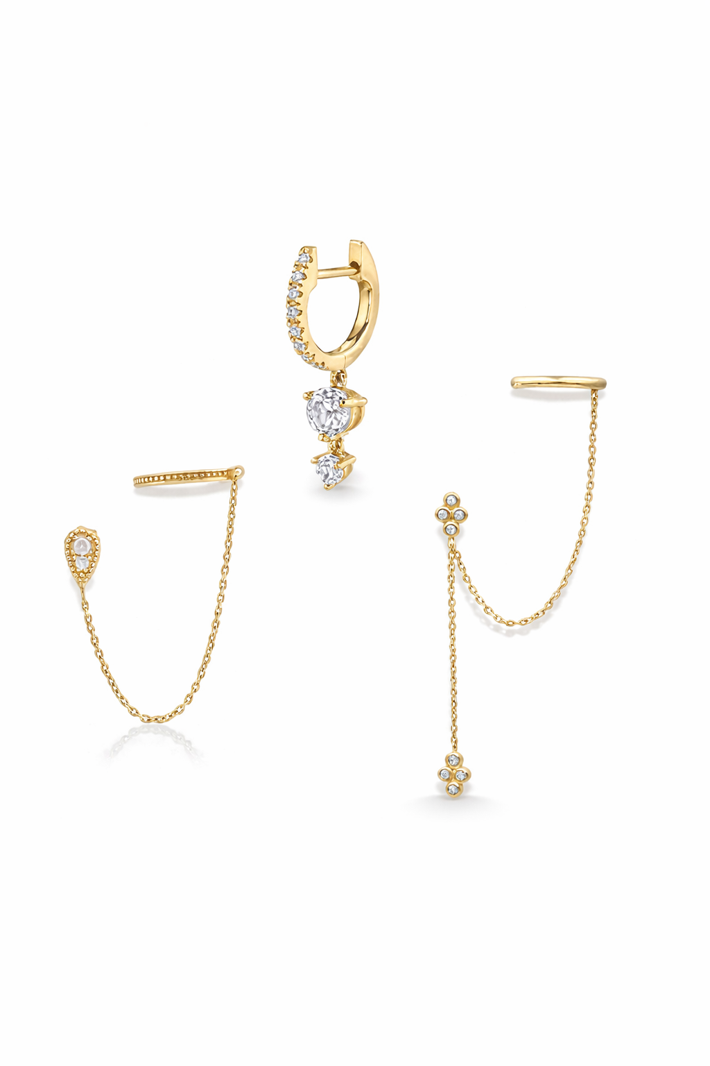 Golden Charm Ear Stack Set