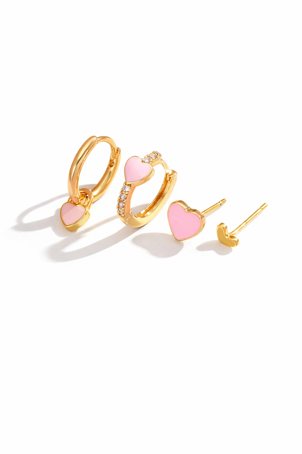 Blush Heart Ear Stack Set