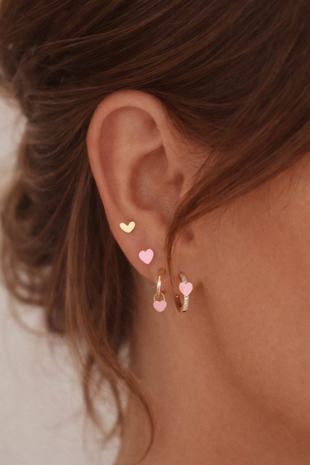 Blush Heart Ear Stack Set
