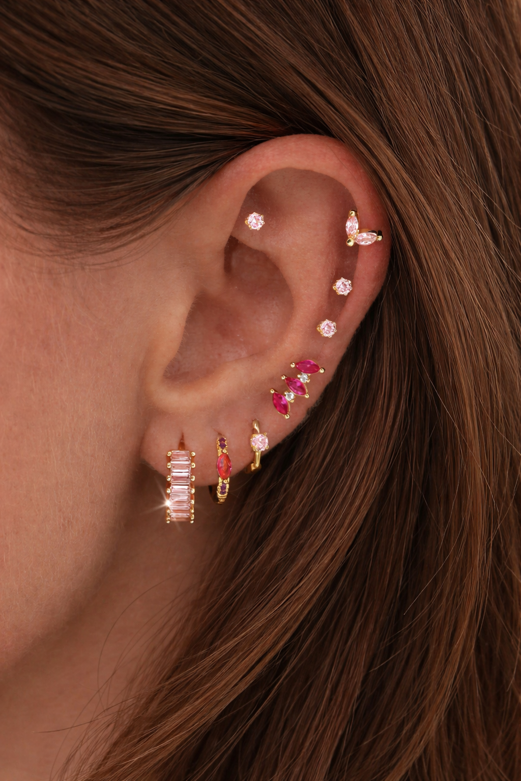 Romantic Pink Ear Stack Set