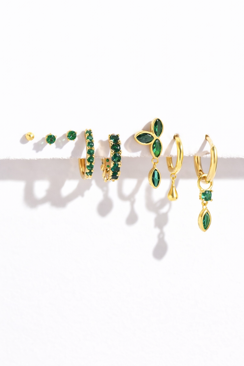 Emerald Luxe Ear Stack