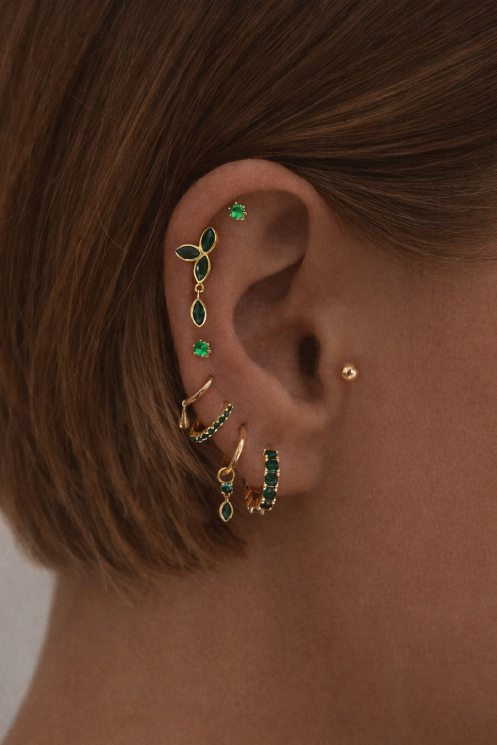 Emerald Luxe Ear Stack